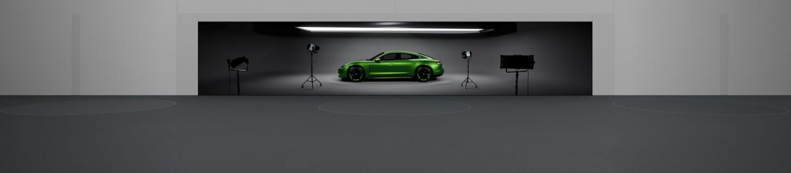 TRUE dvLED wall in a Porsche design studio during a vehicle review