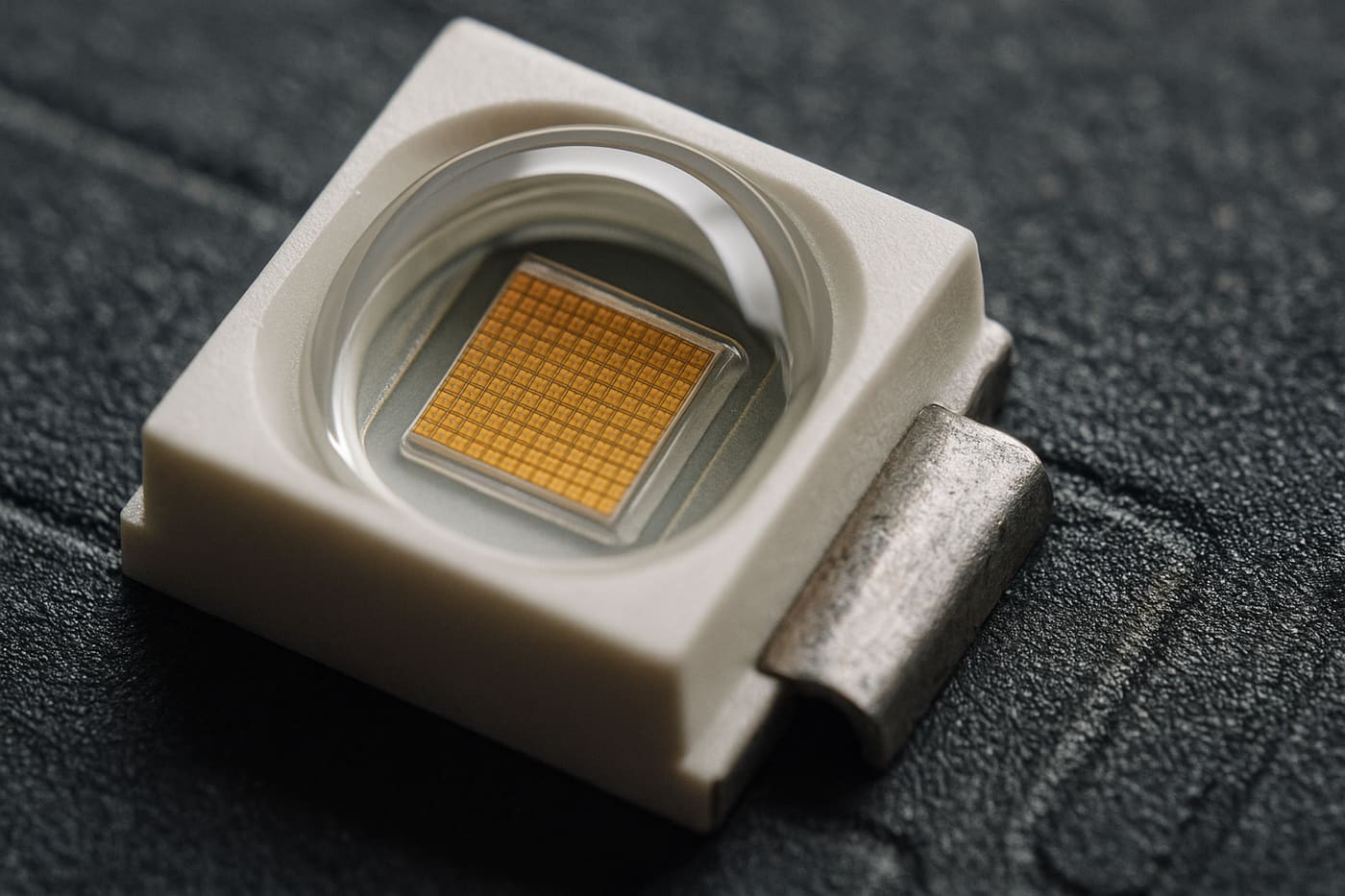Macro view of individual LEDs on a dvLED panel surface